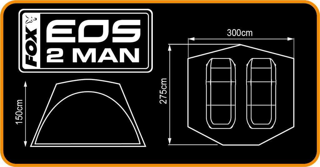 Fox EOS 2 Man Bivvy Dimensions