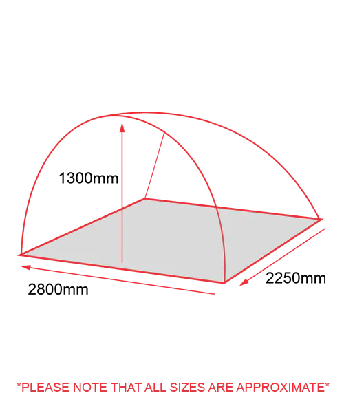 Trakker SLX VX 1 Man Dimensions