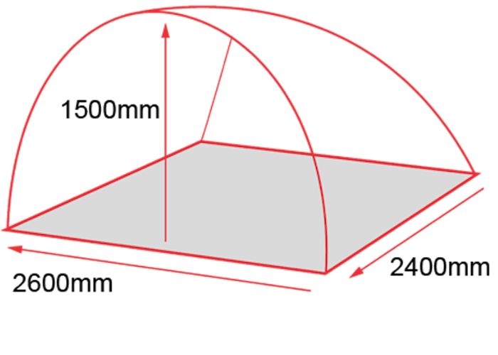 Trakker Tempest 100T Brolly Dimensions