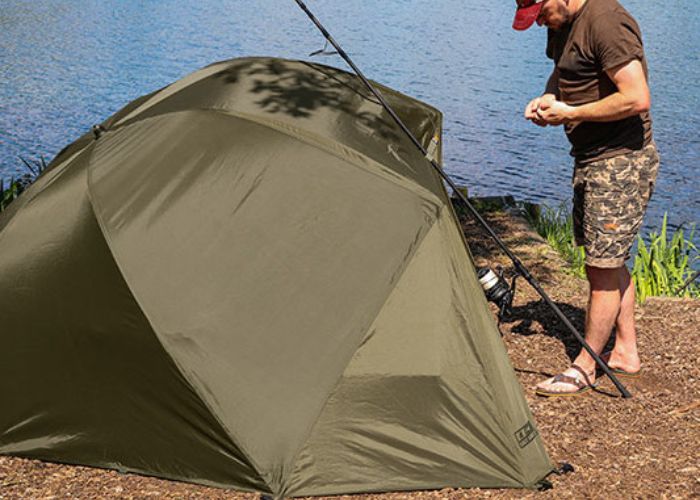 Abri De Pêche FOX Easy Brolly - 250x160x120 Cm, Imperméable 8000 Mm, Léger 4,9 Kg - Avec Tapis De Sol Et Piquets